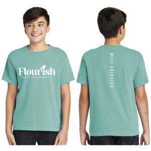 Flourish Comfort Colors – Youth Pigment Dyed Ringspun T-Shirt-Sea Foam