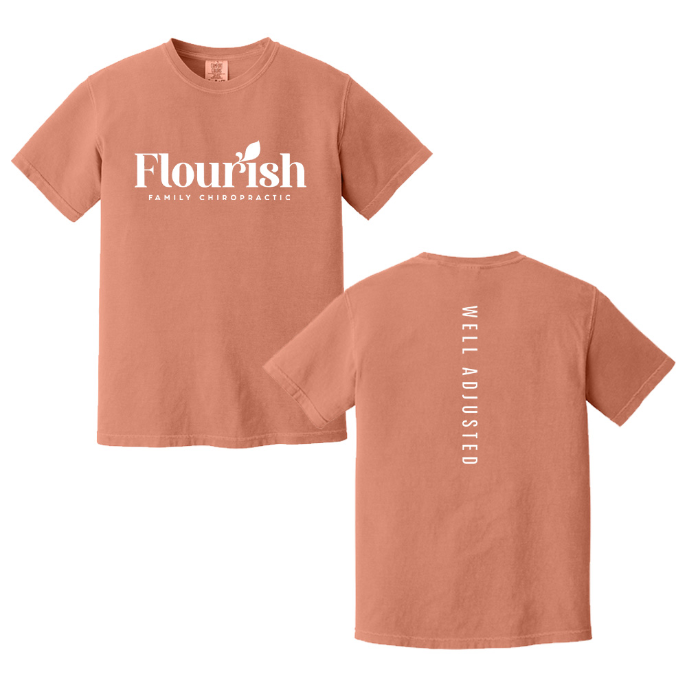 Flourish Unisex Comfort Colors Heavyweight Ring Spun Tee-Terracotta