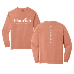 Flourish Unisex Comfort Colors Heavyweight Ring Spun Long Sleeve Tee-Terracotta