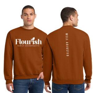 Flourish Unisex Fleece Crewneck Sweatshirt-Texas Orange