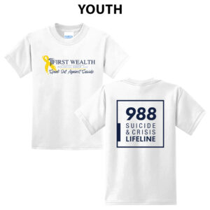First Wealth Financial Youth Short Sleeve Tee-White