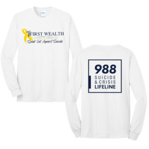 First Wealth Financial Unisex Cotton Long Sleeve Tee-White