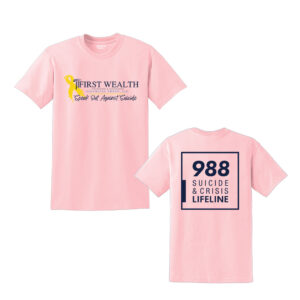 First Wealth Financial Unisex Short sleeve Tee-Light Pink