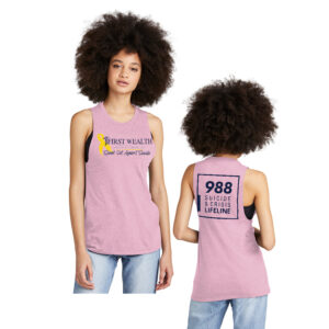 First Wealth Financial District Women’s Perfect Tri Muscle Tank-Wisteria Heather