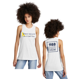 First Wealth Financial District Women’s Perfect Tri Muscle Tank-White