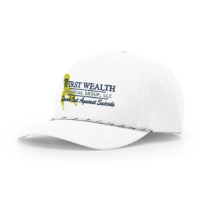 First Wealth Financial Richardson Laser PERF Performance Rope Cap-White/White/Black