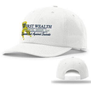 First Wealth Financial Richardson Relaxed 6 Panel Snapback-White