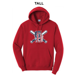 Great Bambinos Tall Fleece Hooded Sweatshirt-Red