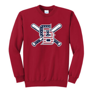 Great Bambinos Unisex Fleece Crewneck Sweatshirt-Red