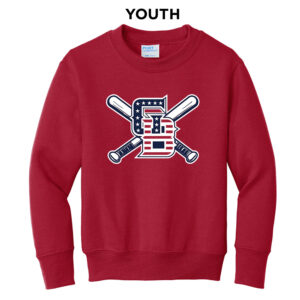 Great Bambinos Youth Fleece Crewneck Sweatshirt-Red