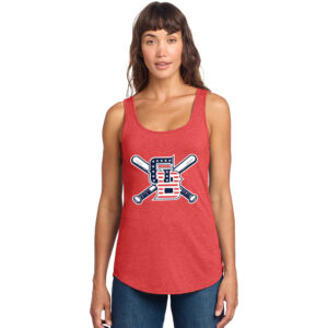 Great Bambinos District Women’s Perfect Tri Relaxed Tank-Red Frost