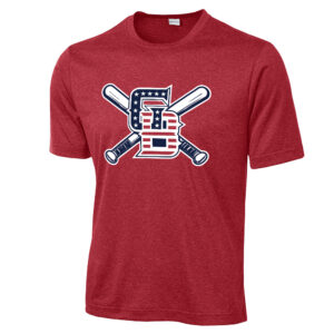 Great Bambinos Men Heathered Contender Performance T-Scarlet Heather