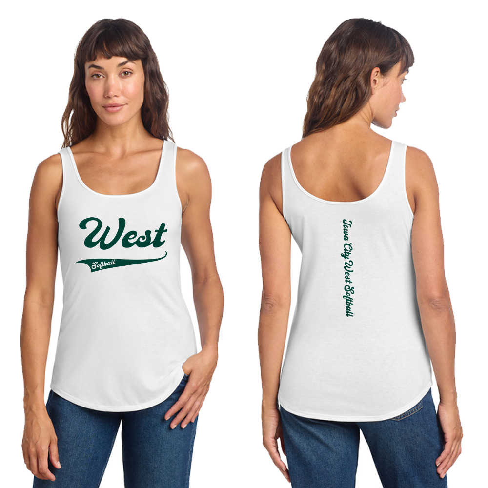 West Softball District Women’s Perfect Tri Relaxed Tank-White