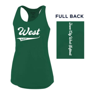 West Softball Augusta Ladies Sojourner Tank-Dark Green