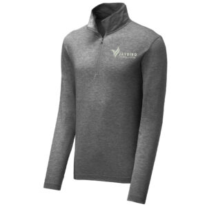 Jaybird Sport-Tek PosiCharge Men Tri-Blend Wicking 1/4-Zip Pullover-Dark Grey Heather