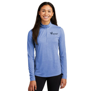 Jaybird Sport-Tek Ladies PosiCharge Tri-Blend Wicking 1/4 Zip Pullover-True Royal Heather