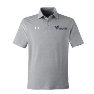 Jaybird Under Armour Men DRIVE Team Stripe Premium Polo – Mod Grey