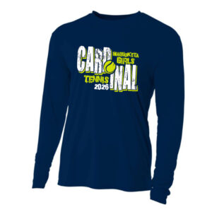 Maq Tennis Adult Cooling Performance long sleeve Crew Tee-Navy