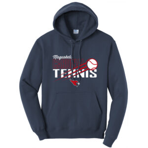 Maq Tennis Unisex Fleece Hooded Sweatshirt-navy