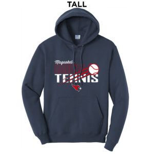Maq Tennis Tall Fleece Hooded Sweatshirt-Navy