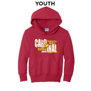 Maq Tennis Youth Hooded Sweatshirt-Red