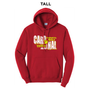 Maq Tennis Tall Fleece Hooded Sweatshirt-Red