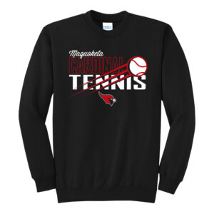Maq Tennis Unisex Core Fleece Crewneck Sweatshirt-Black