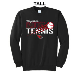 Maq Tennis Tall Fleece Crewneck Sweatshirt-Black
