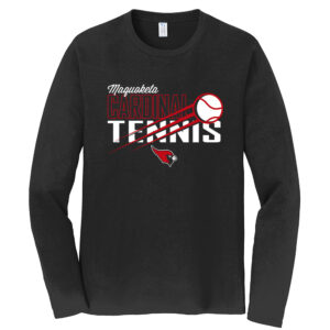 Maq Tennis Unisex Cotton Long Sleeve Fan Favorite Tee-Black