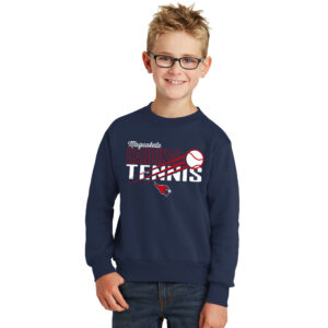 Maq Tennis Youth Fleece Crewneck Sweatshirt-Navy