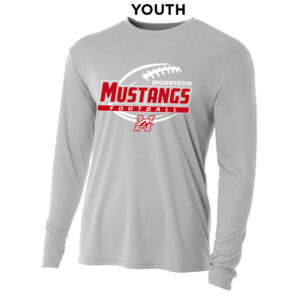 Morrison FB Youth Cooling Performance long sleeve Crew Tee-Silver