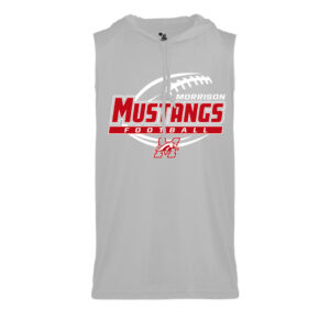 Morrison FB Adult Men Performance Sleeveless Hood Tee-silver
