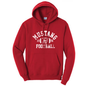 Morrison FB Unisex Classic Core weight Cozy Pullover Hooded Sweatshirt-Red