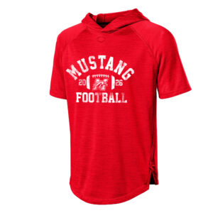Morrison FB Evoshield Adult Lightweight Short Sleeve Baseball Training hoodie 2.0- SCARLET Heather (L,XL)