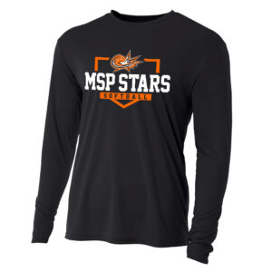 MSP Softball Adult Cooling Performance long sleeve Crew Tee-Black