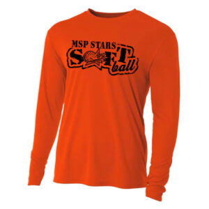 MSP Softball Adult Cooling Performance long sleeve Crew Tee-Orange
