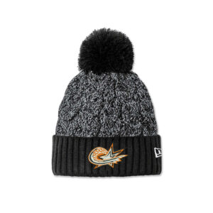 MSP Softball New Era Marled Knit Pom Beanie-Black/Graphite/White
