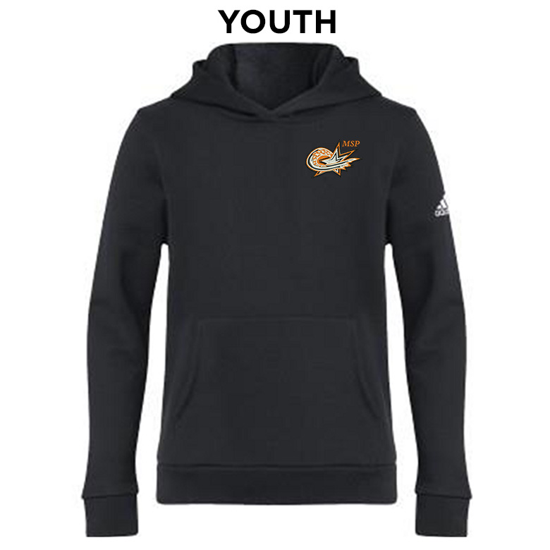 MSP Softball Adidas Youth Fleece Hooded Sweatshirt- Black (YS)