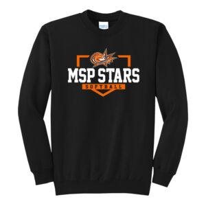 MSP Softball Unisex Fleece Crewneck Sweatshirt-Black