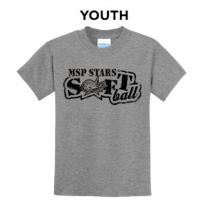 MSP Softball Youth Short Sleeve Tee-Athletic Heather