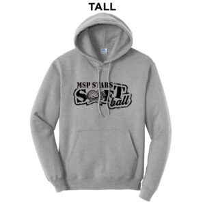 MSP Softball Tall Fleece Hooded Sweatshirt-Athletic Heather