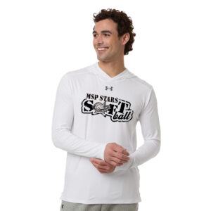 MSP Softball Under Armour Mens Team Vanish Performance Hoodie-White