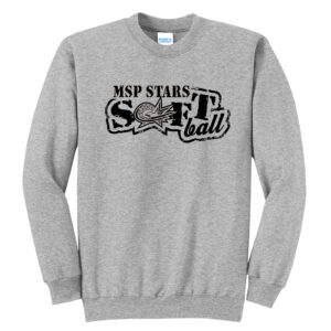 MSP Softball Unisex Core Fleece Crewneck Sweatshirt-Athletic Heather