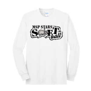 MSP Softball Unisex Cotton Long Sleeve Fan Favorite Tee-White