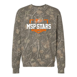 MSP Softball Independent Trading Co Unisex Heavyweight Crewneck Sweatshirt-Deadwood Camo