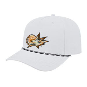 MSP Softball ICON performance rope golf cap-White/White/Black