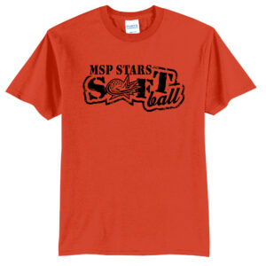 MSP Softball Unisex Short Sleeve Tee-Orange