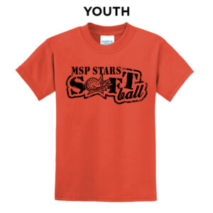 MSP Softball Youth Short Sleeve Tee-Orange