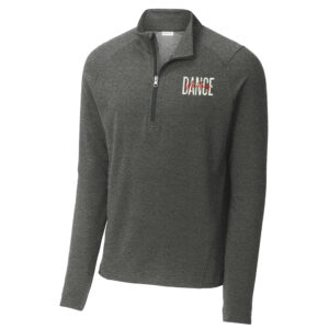 Mustang Dance Sport-Tek Sport-Wick Men Flex Fleece 1/4-Zip-Dark Grey Heather