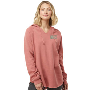 Mustang Dance Independent Trading Co. – Women’s Lightweight California Wave Wash Hooded Sweatshirt-Dusty Rose